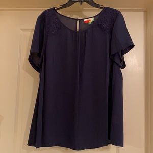 ModCloth Fervour Navy Dress Blouse New